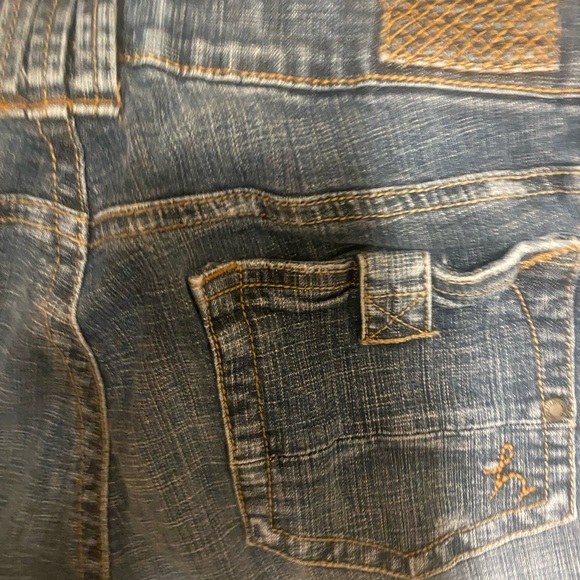 Hydraulic Capris Sz. 20 Woman’s Distressed Blue GUC - Picture 7 of 8